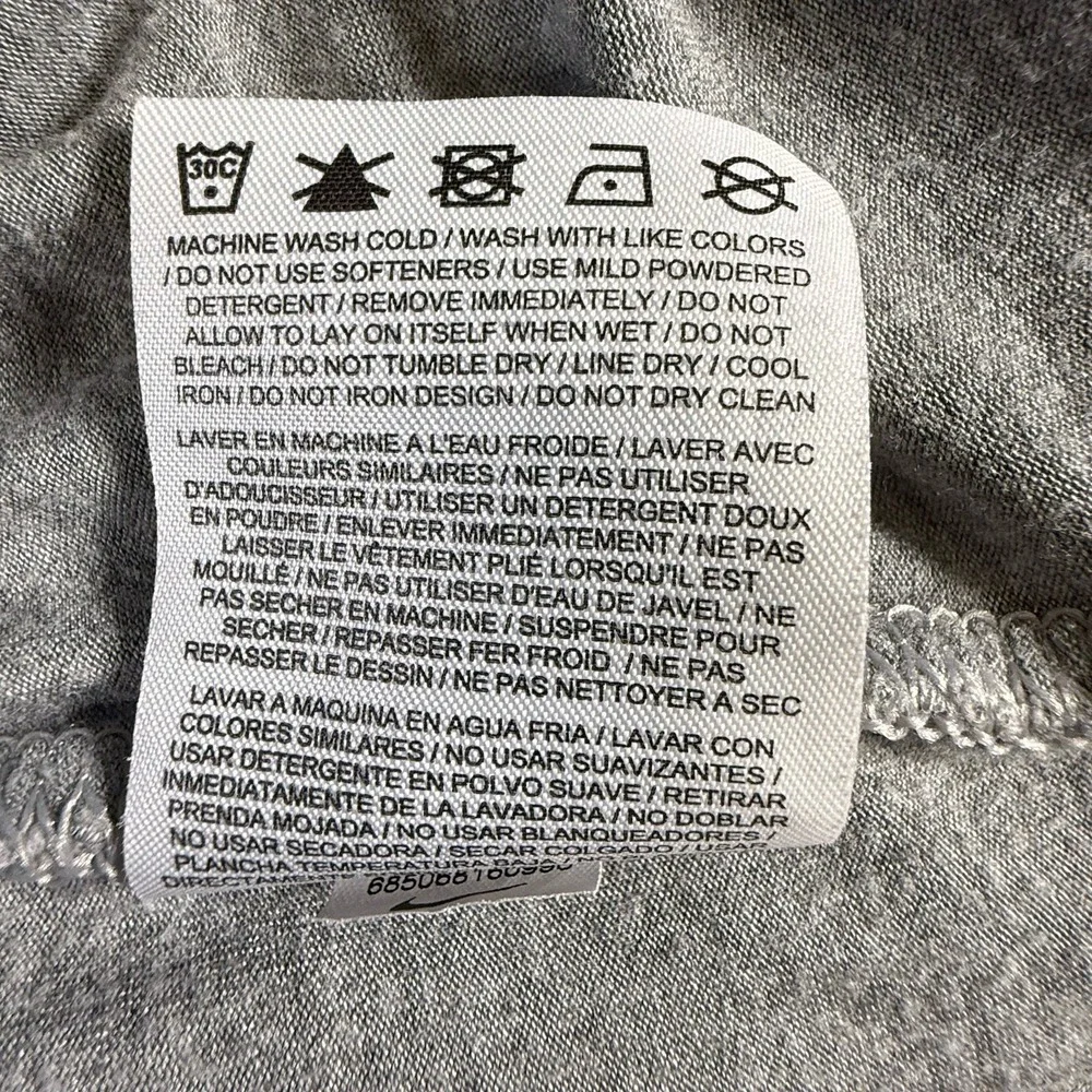 Nike Sportwear Womens Tee Shirt Size L  Gray Oversized Rayon/viscose Long Sleeve